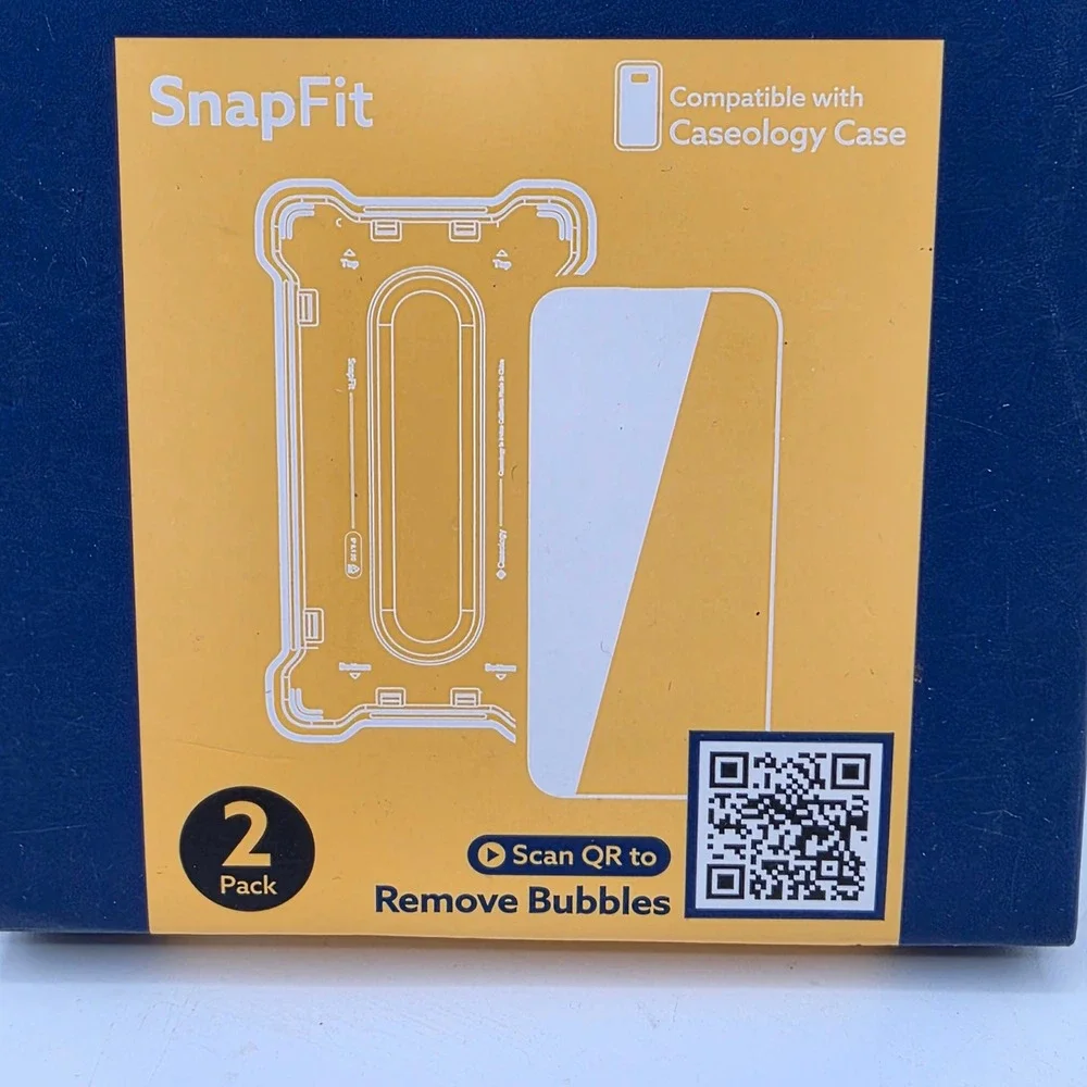 Caseology SnapFit Screen Protector iPhone 15 6.1 Clear New 9H Hardness 2 Pack